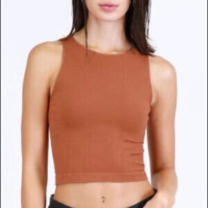 NikiBiki High Neck Tank in Clay